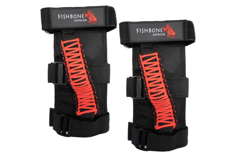 Red Paracord Grab Handles w/ Three Straps FB55280
