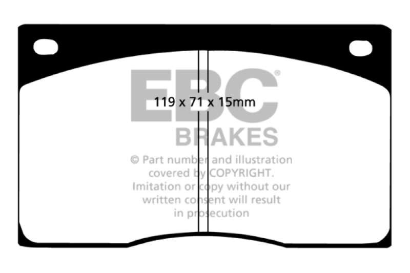 EBC 91-93 Jaguar XJS 4.0 Ultimax2 Front Brake Pads thumbnail 3