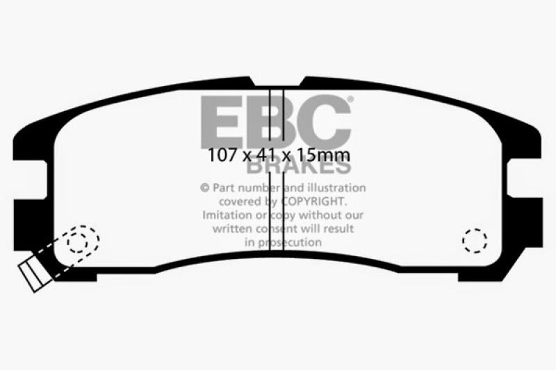 EBC 95-99 Chrysler Sebring Coupe 2.0 Ultimax2 Rear Brake Pads thumbnail 4