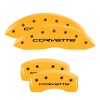 MGP 4 Caliper Covers Engraved Front & Rear C6/Corvette Yellow finish black ch thumbnail 5