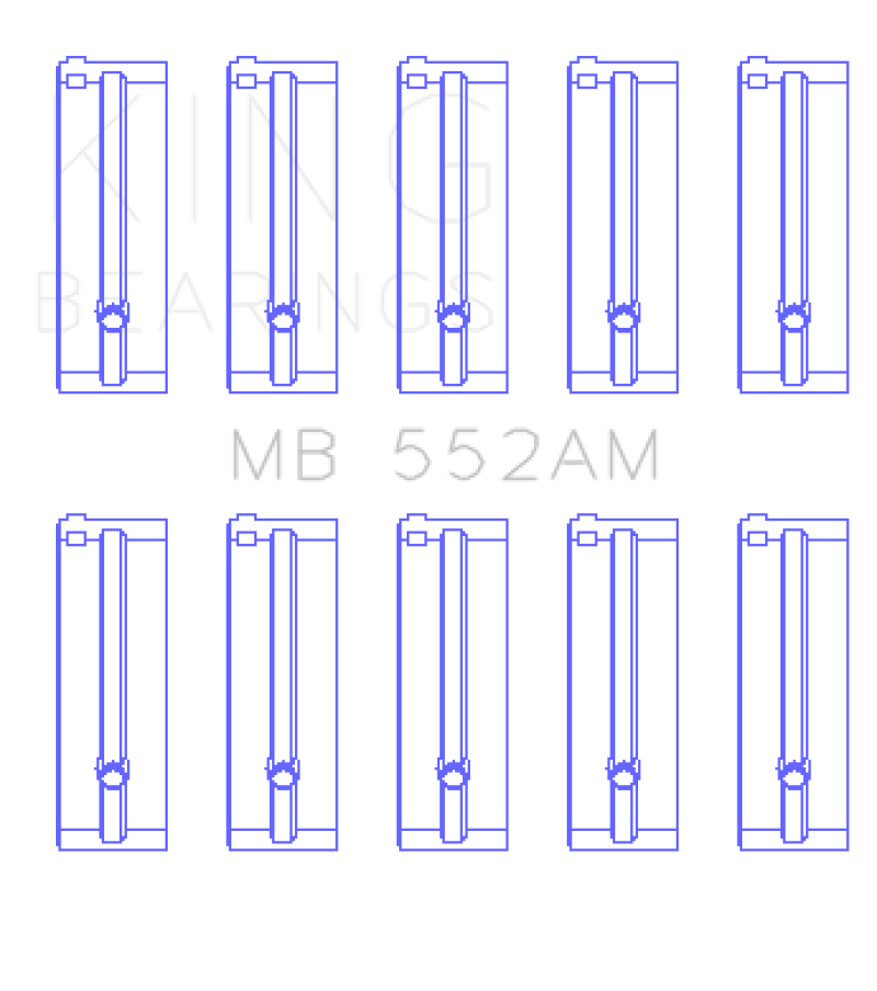 King Engine Bearings Toyota 3T/TG / 12T / 4TG (Size 0.5) Main Bearing Set thumbnail 2