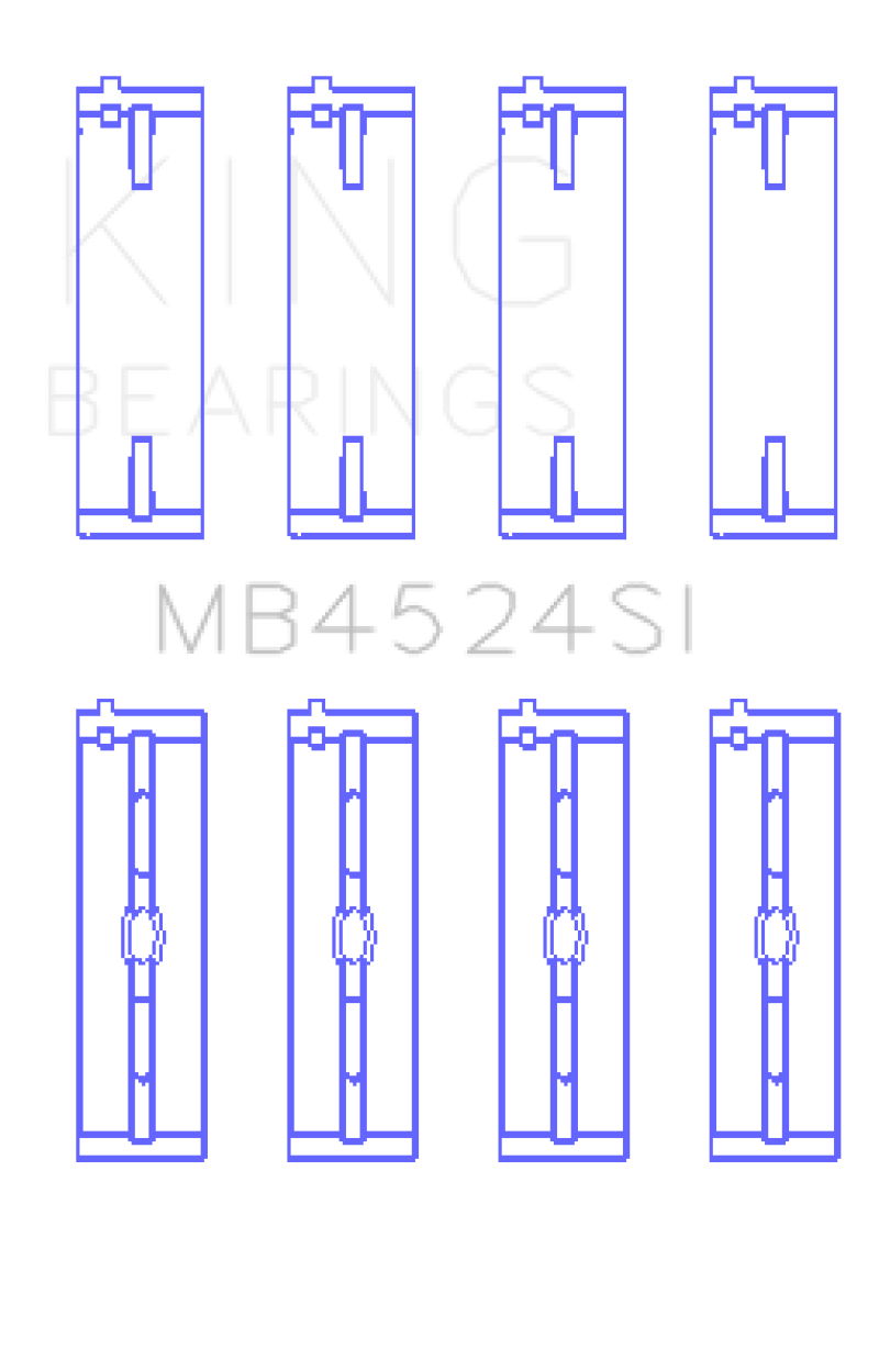 King Nissan VR38DETT / VQ35HR / VQ37HR (Size +0.50mm) Crankshaft Main Bearing Set (Set of 4) thumbnail 3