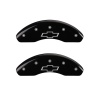 MGP Front set 2 Caliper Covers Engraved Front Bowtie Black finish silver ch thumbnail 7