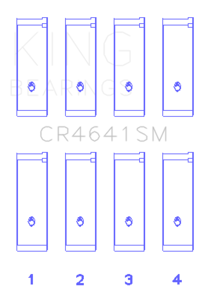 King Engine Bearings Suzuki J24B (Size 0.50 Oversized) Rod Bearing Set thumbnail 3