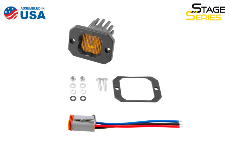 Diode Dynamics Stage Series C1 LED Pod - Yellow SAE Fog Flush ABL Each thumbnail 6