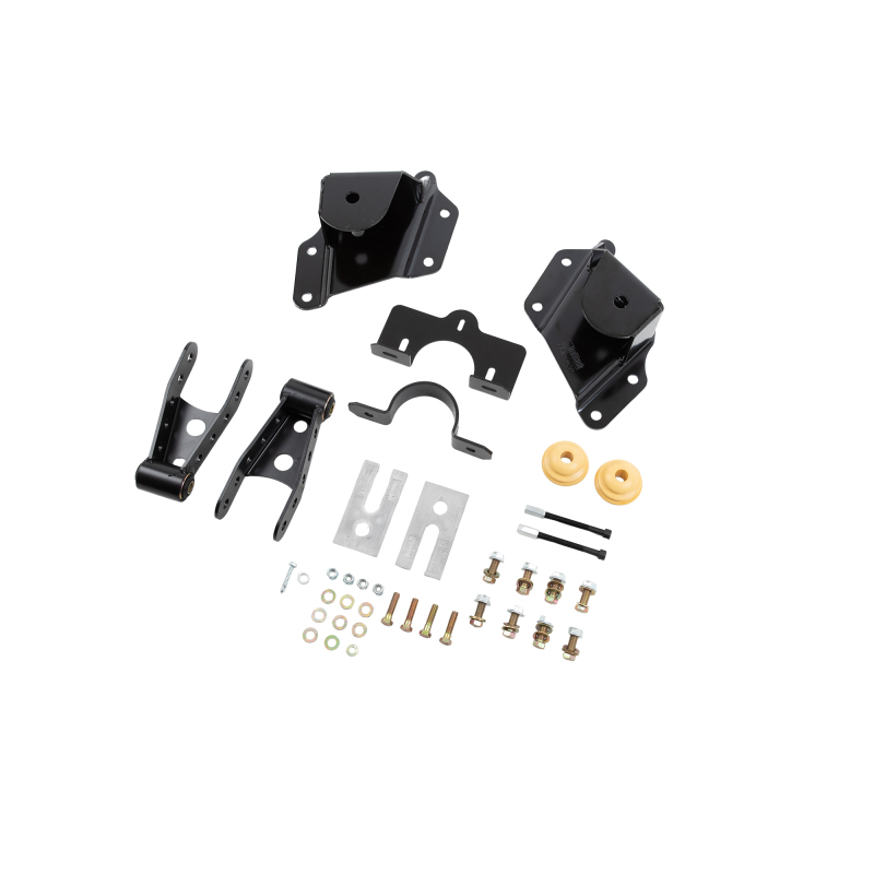 Belltech SHACKLE AND HANGER KIT 99-06 GM/GMC 1500 EXT CAB 3inch
