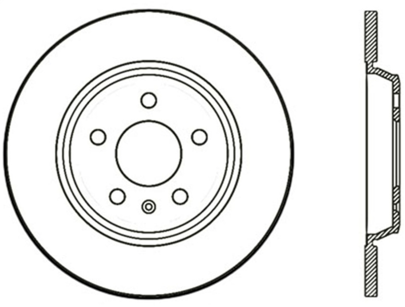 StopTech Power Slot 09-10 Audi A4/A4 Quattro / 08-10 A5 / 10 S4 Rear Right Drilled & Slotted Rotor thumbnail 2