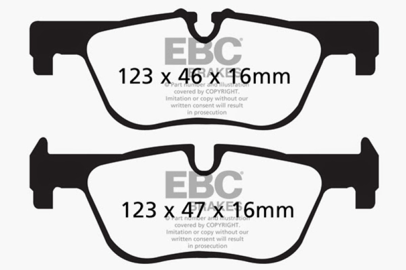 EBC 14+ BMW 228 Coupe 2.0 Turbo ATE calipers Ultimax2 Rear Brake Pads thumbnail 4