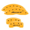 MGP 4 Caliper Covers Engraved Front Accord Engraved Rear Accord Yellow finish black ch thumbnail 8