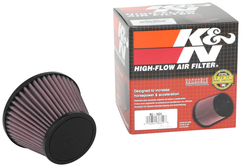 K&N Universal Clamp-On Air Filter 2.375in Flg ID x 5.21875in B OD x 3.5in T OD x 3.75in H thumbnail 4
