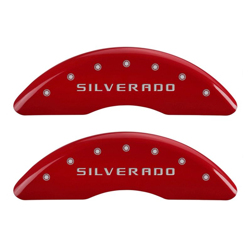 MGP 4 Caliper Covers Engraved Front & Rear Silverado Yellow finish black ch thumbnail 9