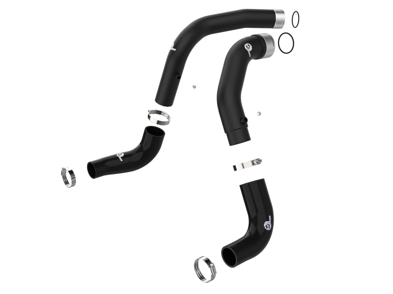 BladeRunner 3 IN Aluminum Hot and Cold Charge Pipe Kit Black
