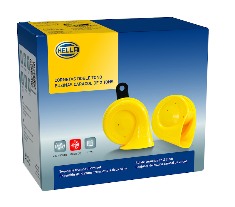 Hella Horn Kit Bx Yellow Trumpet 12V Univ thumbnail 7