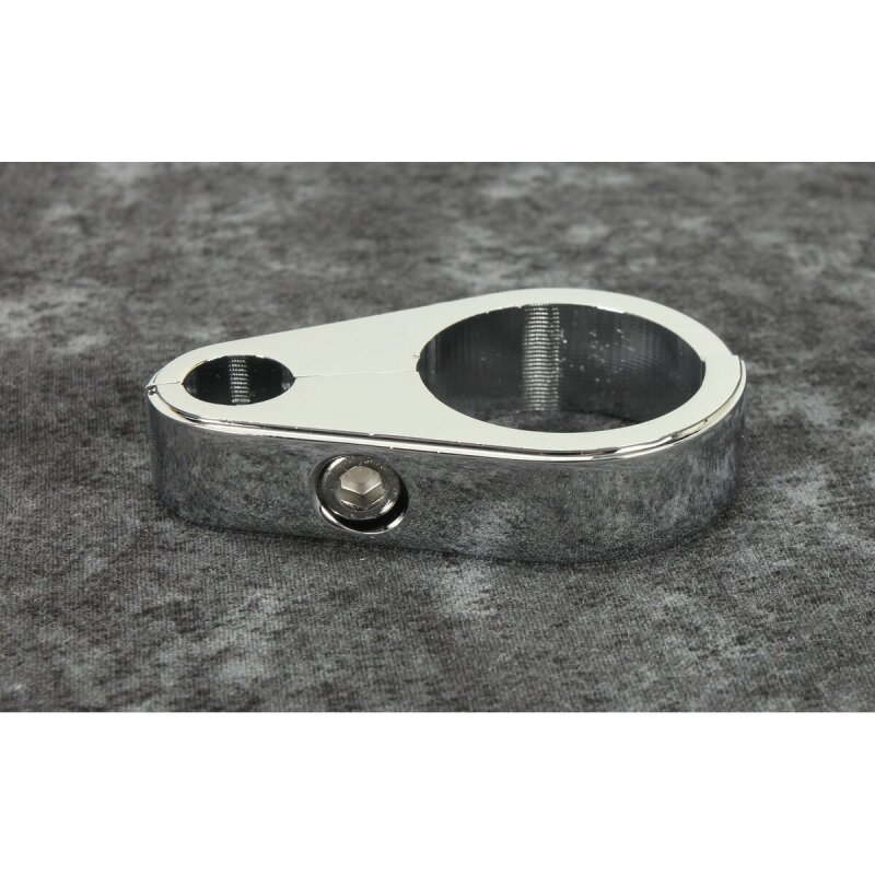 Bikers Choice 1 1/8 Inch Chrome Plain Clutch Cable Clamp thumbnail 3