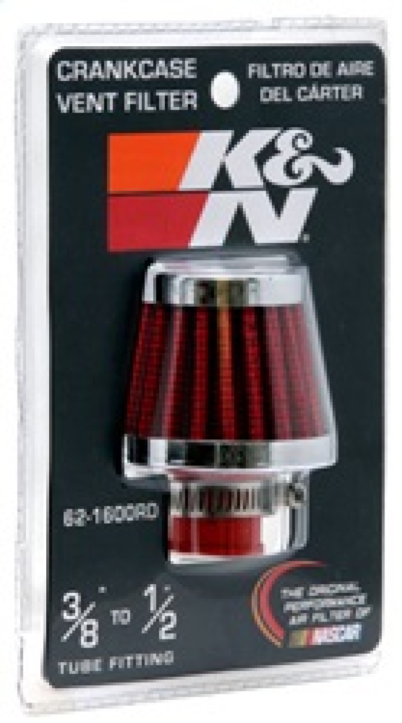 K&N 2in Base OD x .375in Flange ID x 1.75in H Rubber Base Crankcase Vent Filter thumbnail 7