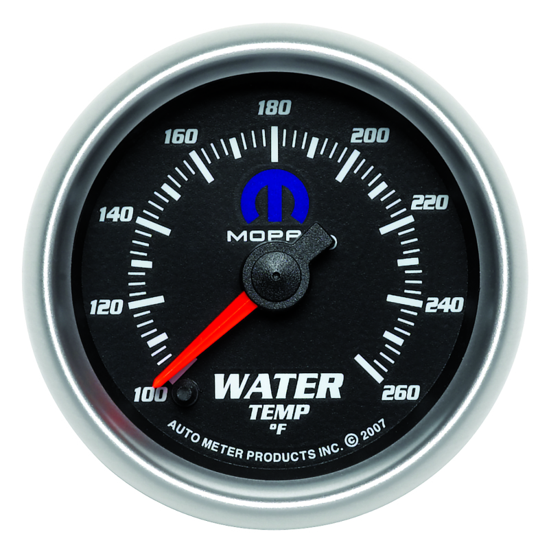 AutoMeter Gauge Water Temp 2-1/16in. 100-260 Deg. F Digital Stepper Motor Black Mopar thumbnail 8