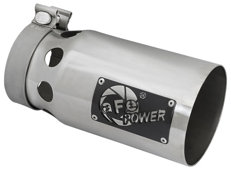 aFe Rebel XD Series Universal Exhaust Tip 4 IN Inlet x 5 IN Outlet x 10 IN L- Polished Tip