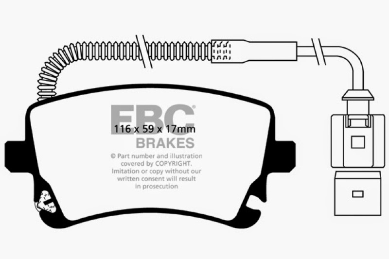 EBC 78-83 Mazda RX7 2.3 (1.1 Rotary)(Rear Drums) Ultimax2 Front Brake Pads thumbnail 5