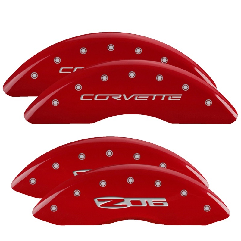 MGP Front set 2 Caliper Covers Engraved Front Bowtie Yellow finish black ch thumbnail 6