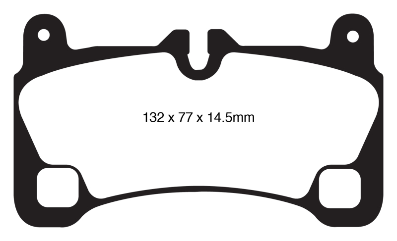EBC 08 Porsche Cayenne 4.8 Turbo Yellowstuff Rear Brake Pads thumbnail 2
