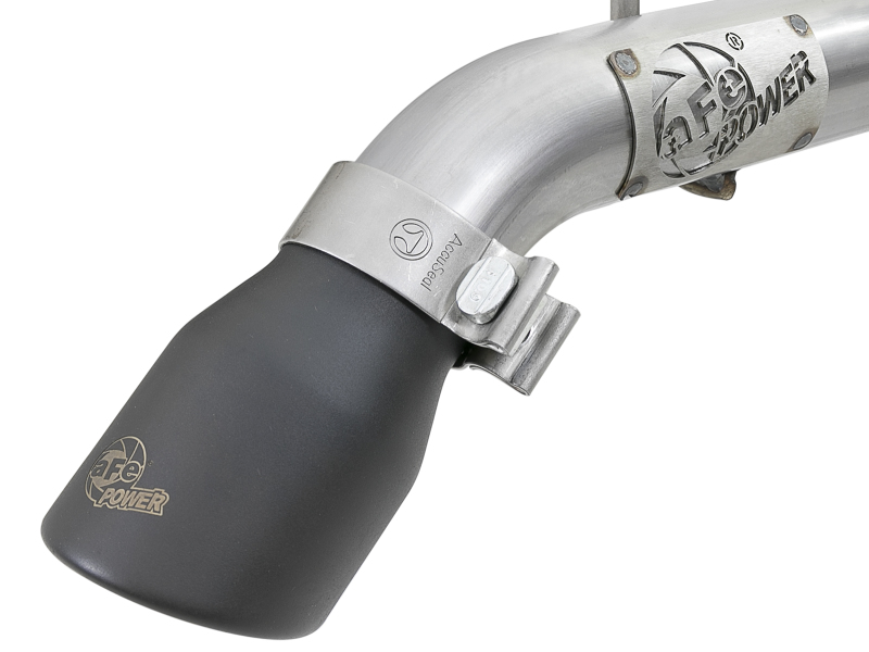 aFe MACH Force-Xp Axle-Back Exhaust System w/Black Tip 18-20 Jeep Wrangler L4-2.0T / V6-3.6L thumbnail 6