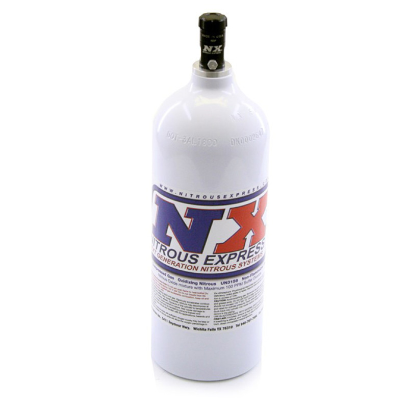 Nitrous Express 5lb Bottle w/Motorcycle Valve (5.25 Dia x 16.14 Tall) thumbnail 2