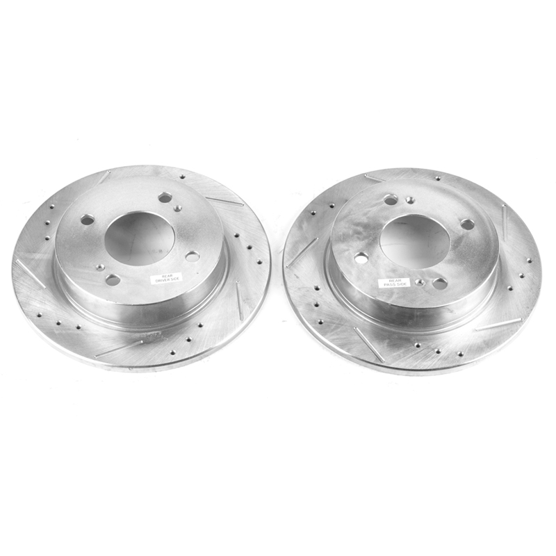 Power Stop 91-96 Infiniti G20 Rear Evolution Drilled & Slotted Rotors - Pair thumbnail 2