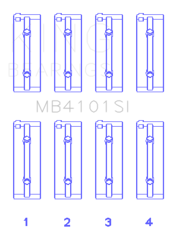 King Alpha Romeo AR 01928 / AR 06430 / AR 64102 / AR 64101 / AR 06120 / AR 01932 Main Bearing Set thumbnail 2