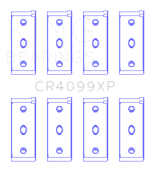 King Engine Bearings 83-06 Fiat 146 Connecting Rod Bearings - Set of 8 thumbnail 3