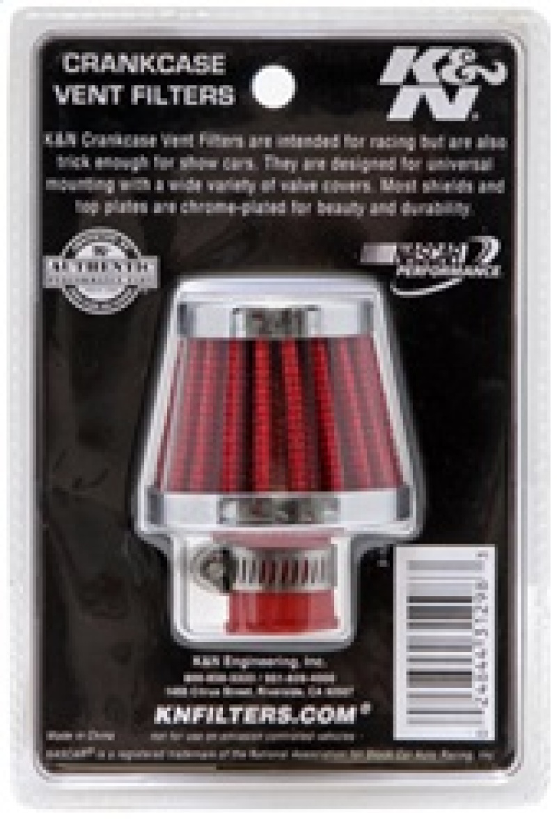 K&N 2in Base OD x .375in Flange ID x 1.75in H Rubber Base Crankcase Vent Filter thumbnail 8