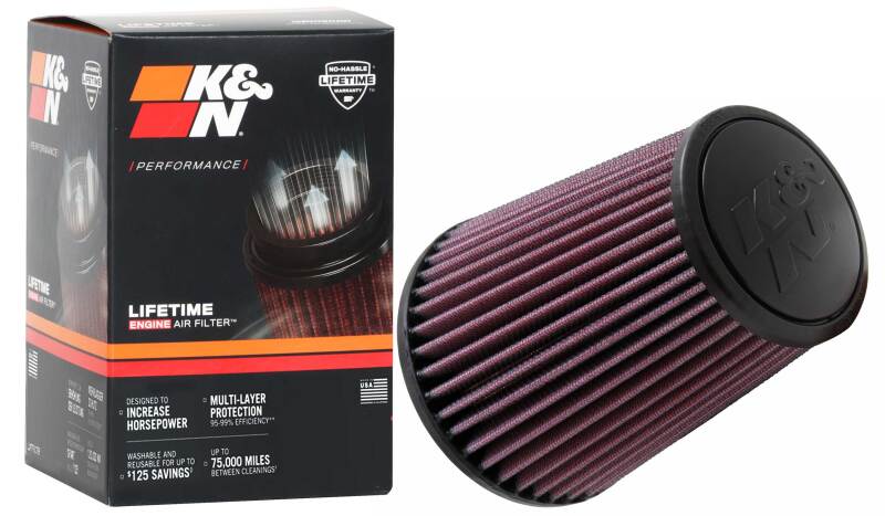 K&N Universal Tapered Filter 3.125in Flange ID x 5in Base OD x 3.5in Top OD x 6in Height thumbnail 6