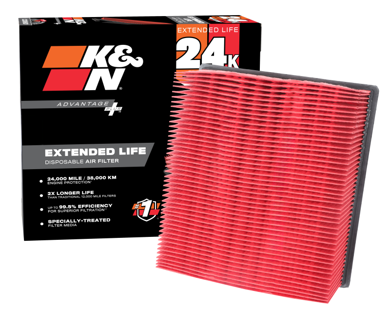 K&N Advantage Plus Air Filter 24K Miles Ram 2500 L6-6.7L Dsl 13-24 thumbnail 2