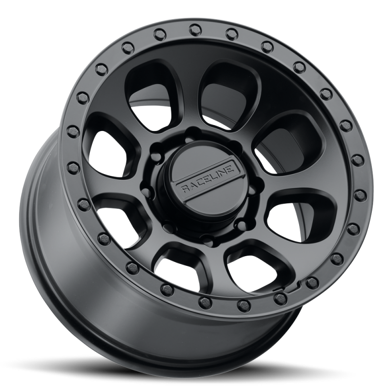 Raceline 961B Bolt 17x9in / 8x165.1 BP / -12mm Offset / 130.81mm Bore - Satin Black thumbnail 3