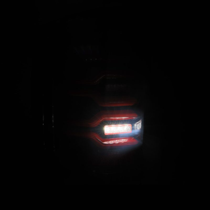 AlphaRex 14-18 Chevy Silverado 1500 Luxx-Series LED Tail Lights Black/Red w/Activ Light/Seq Signal thumbnail 6