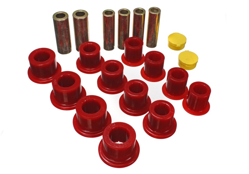 Energy Suspension 00-04 Ford Excursion 4WD / 99-04 F250/F350 4WD Red Front Leaf Spring Bushing Set thumbnail 4