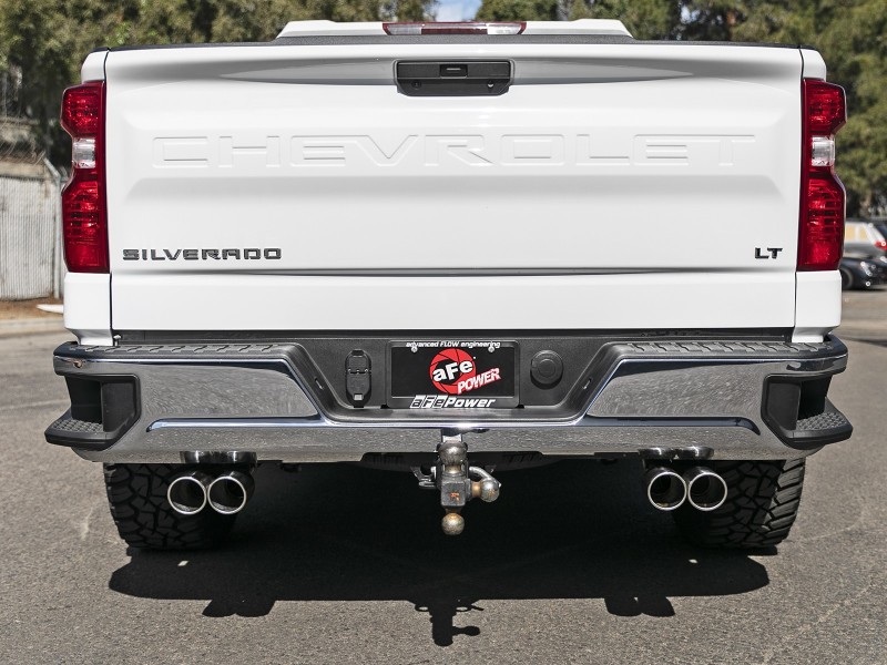 aFe Gemini XV 3in 304 SS Cat-Back Exhaust w/ Cutout 19-21 GM Silverado/Sierra 1500 V8- w/ Black Tips thumbnail 5
