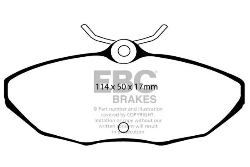 EBC 01-05 Ford Thunderbird 3.9 Yellowstuff Rear Brake Pads thumbnail 6