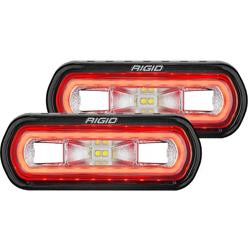 Rigid Industries SR-L Series Surface Mount LED Spreader Pair w/ Red Halo - Universal thumbnail 3