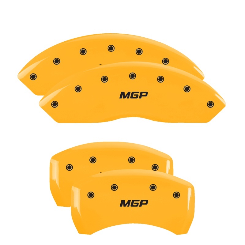MGP 4 Caliper Covers Engraved Front & Rear MGP Yellow finish black ch thumbnail 7