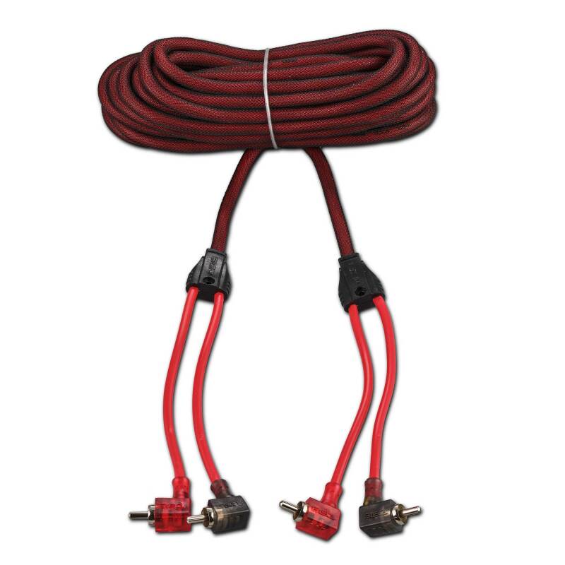 DS18 Level 2 RCA Wire 20-Feet Smart 90-Degree Connectors
