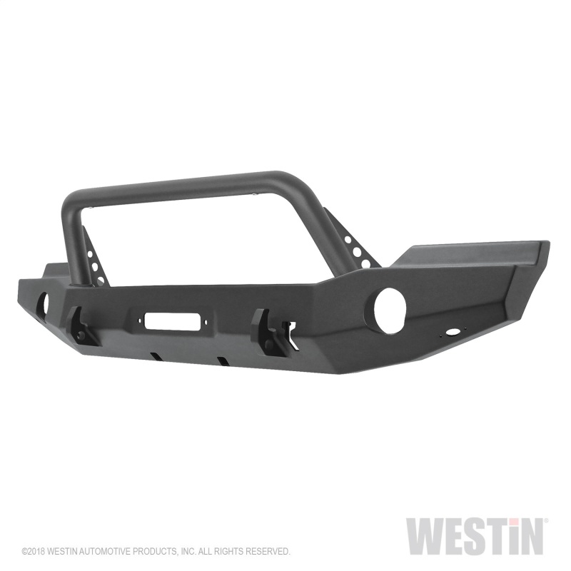 Westin 07-18 Jeep Wrangler JK WJ2 Full Width Front Bumper w/Bull Bar Textured Black thumbnail 4