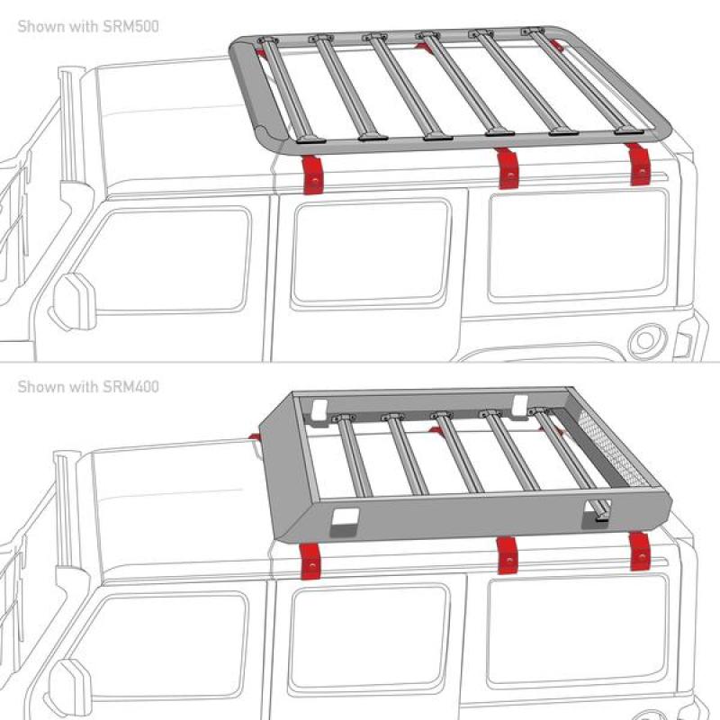 Go Rhino 6pc Rain Gutter Mounting Kit for SRM Rack thumbnail 6