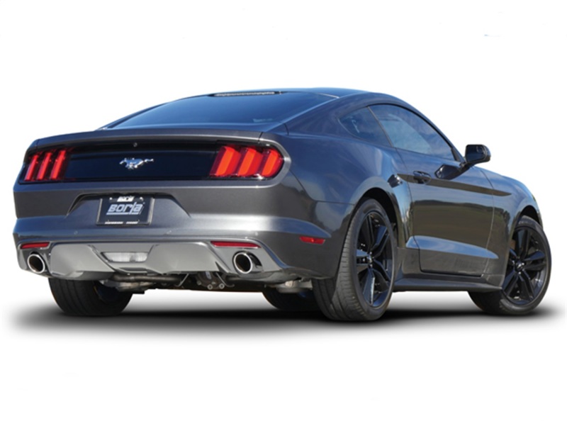 Borla ATAK Cat Back 15 Ford Mustang 3.7L V6 MT/AT 2.25in Pipe 4in Single Round Rolled Tips thumbnail 8