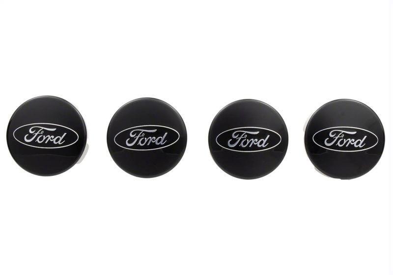Ford Racing Car Black and Chrome Wheel Cap