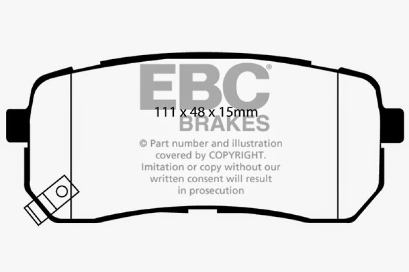 EBC 15+ Kia Sedona 3.3 Ultimax2 Rear Brake Pads thumbnail 4
