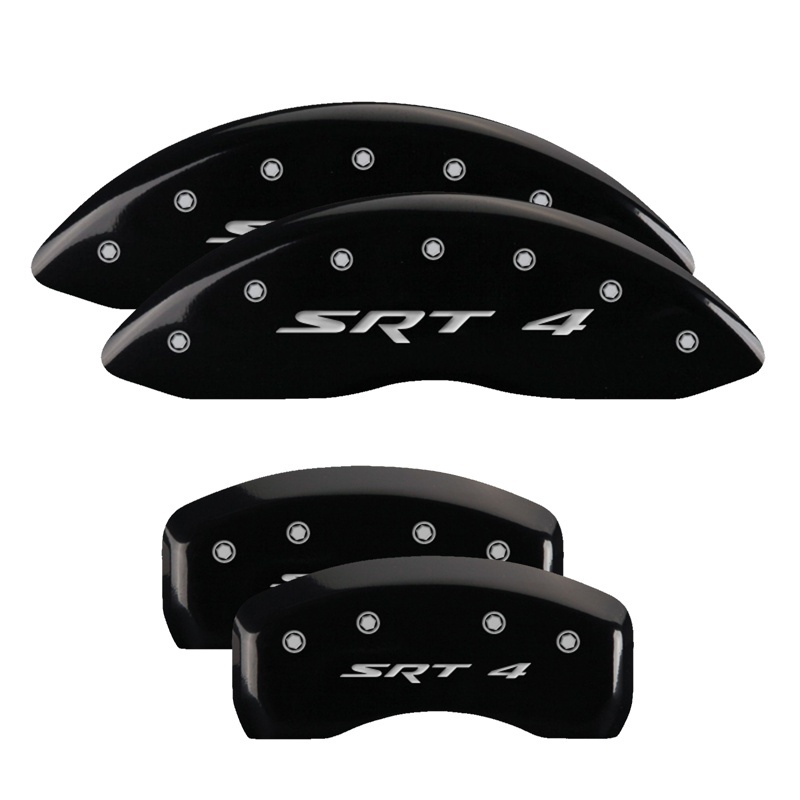 MGP 4 Caliper Covers Engraved Front & Rear SRT4 Black finish silver ch thumbnail 7