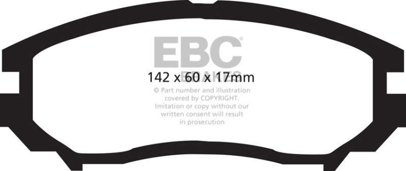 EBC 04-06 Hyundai Tiburon 2.7 6 speed Yellowstuff Front Brake Pads thumbnail 4