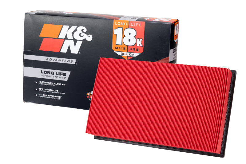 K&N Advantage Air Filter 18K Miles Chevrolet Impala V6-3.6L F/I 2012-2016 thumbnail 3