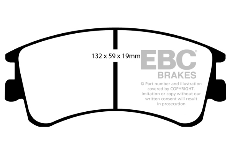 EBC 03-05 Mazda 6 2.3 Yellowstuff Front Brake Pads thumbnail 3