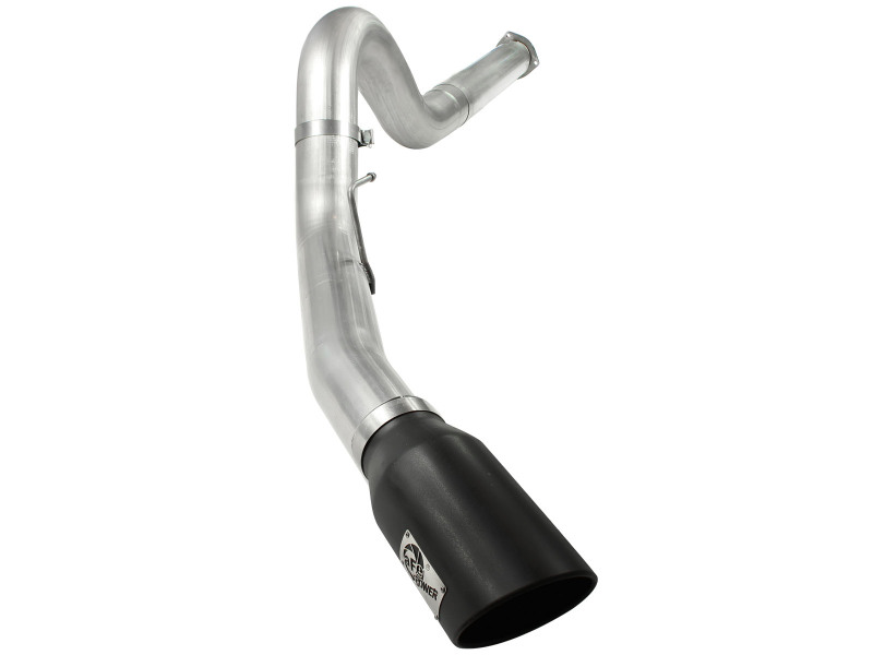 aFe Atlas 5in DPF-Back Aluminized Steel Exh Sys Ford Diesel Trucks 11-14 v8-6.7L td wrinkled blk tip thumbnail 3